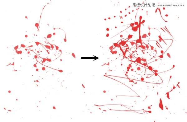 制作高清血迹喷溅笔刷的PS方法技巧