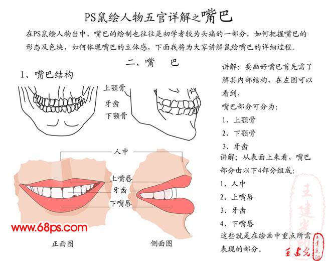 鼠绘女人性感红润嘴唇的PS教程