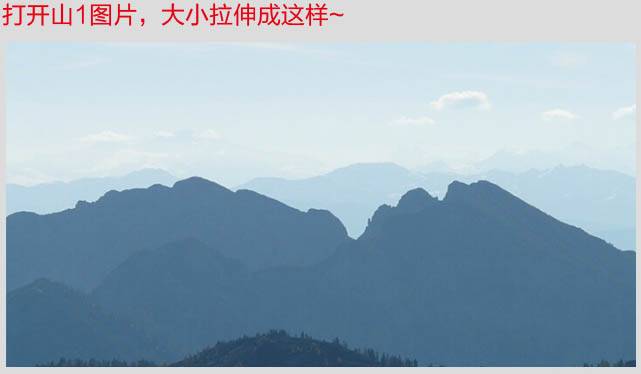 PS合成发红光的恐怖山区城堡图片