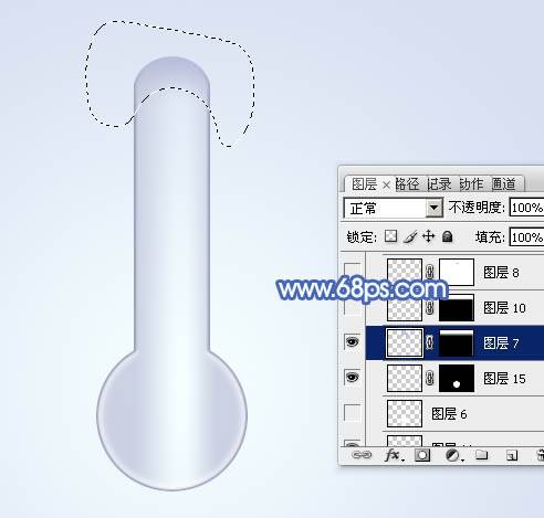 用PS制作一支造型精美的温度计图标