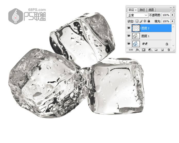 抠取晶莹透明冰块图片的PS抠图教程