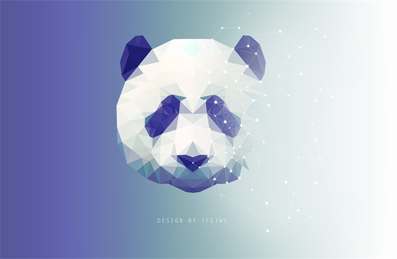 设计多边形特效熊猫头像图片的PS教程