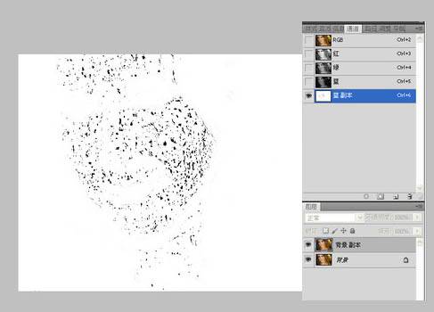 用PS软件通道选区去除人物脸部斑点
