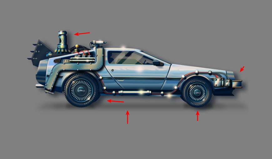 绘制逼真复古汽车插画图片的PS鼠绘教程