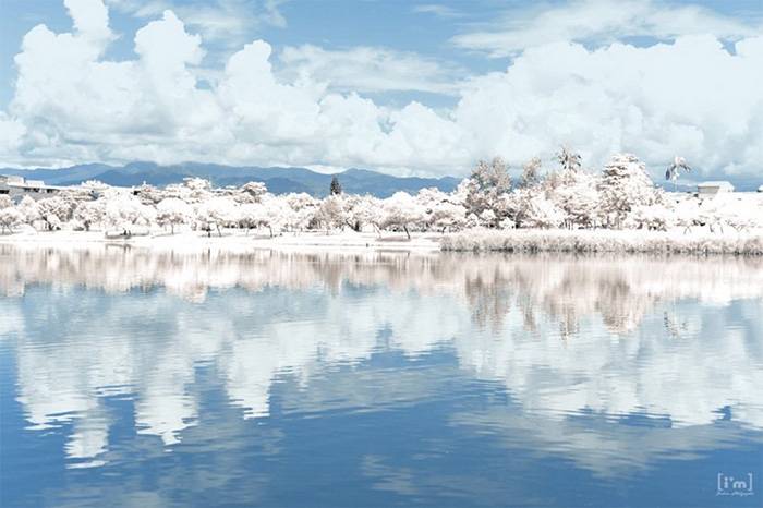 Photoshop把漂亮湖景照片调成唯美雪景效果