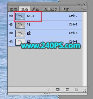 抠出水面海豚图片的PS通道抠图技巧