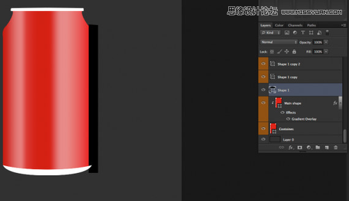 绘制可口可乐易拉罐图片的Photoshop教程
