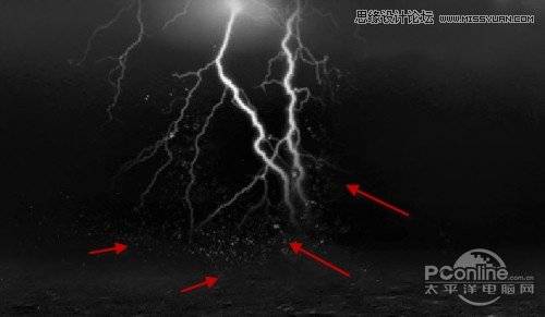 合成炫酷雷暴闪电天空场景图片的PS教程