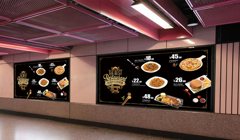 美食海报国外西餐美食宣传海报模板PSD